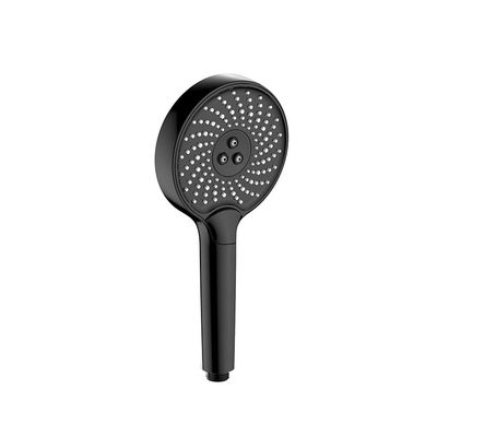 플라스틱 손 샤워기 ABS 3 기능 기둥 검은 액체 실리콘 노즐 둥글 쉬운 깨끗 OEM