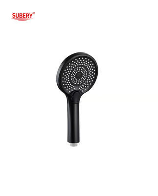 플라스틱 손 샤워기 ABS 3 기능 기둥 검은 액체 실리콘 노즐 둥글 쉬운 깨끗 OEM