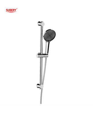 벽에 장착 된 현대 샤워 슬라이드 바 크롬 원형 클래식 OEM