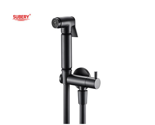 Brass Shattaf Hand Held Bidet 샤워 스레드 모던 매트 블랙 G1/2&quot;
