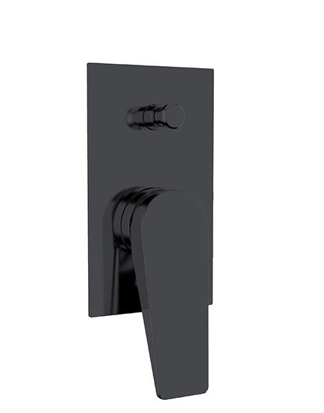 벽에 숨겨진 단일 레버 욕실 또는 샤워 믹서 디버터와 함께 매트 검은 화장실 청동 탭 OEM