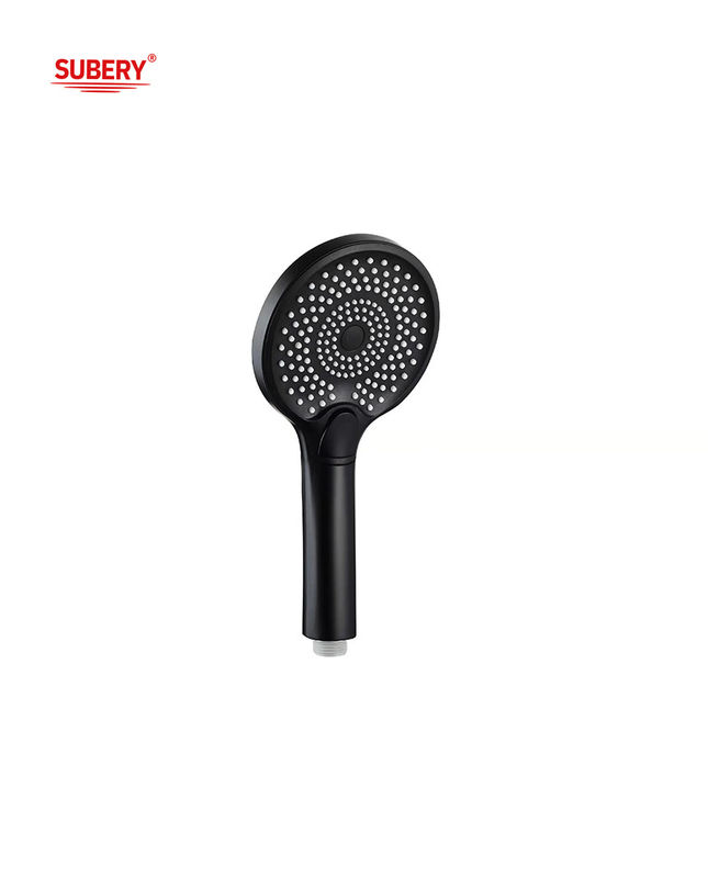 플라스틱 손 샤워기 ABS 3 기능 기둥 검은 액체 실리콘 노즐 둥글 쉬운 깨끗 OEM
