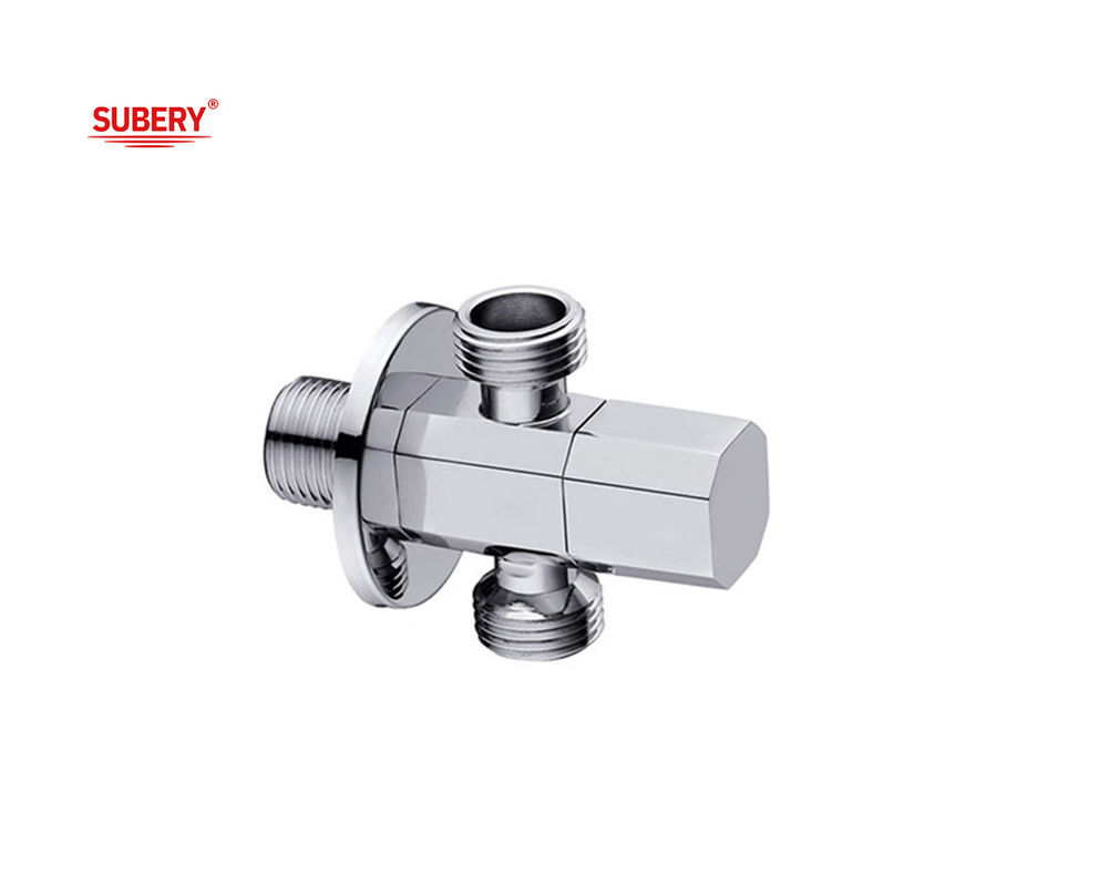 G1/2&quot; 스레드 삼각형 구리 T 밸브 구리 몸 구리 손잡이 OEM 화장실용