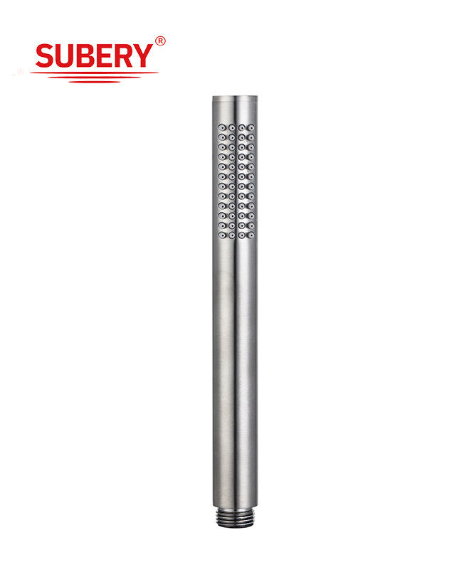 청동 마이크 손 샤워기 손 샤워기 샤워 기둥 총 금속 욕실 실리콘 노즐 쉽게 청소 OEM 라운드